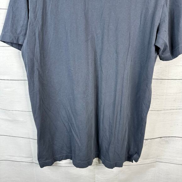 Billy Reid Mens size XL Short Sleeve Polo Shirt Blue Cotton Pocket - Picture 6 of 9
